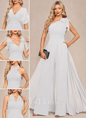 JJ's House Davinity V-Neck Chiffon Jumpsuit