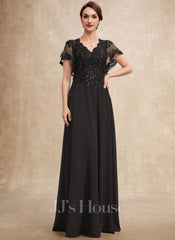 JJ's House Mira A-line V-Neck Sequins Lace Dress