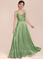 JJ's House Adeline Junior A-line Sweetheart Bow Stretch Satin Dress