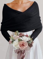Knit Long Sleeve Casual Soft Crochet Wraps