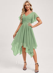 JJ's House Kerry A-line Ruffle Chiffon Dress
