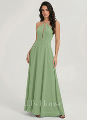 JJ's House Aurora A-line Halter Chiffon Dress