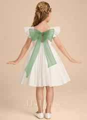 JJ's House Toffee A-line Bow Organza Dress