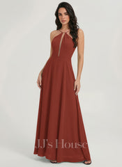 JJ's House Aurora A-line Halter Chiffon Dress