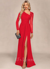 JJ's House Janyla Pleated Chiffon Maxi Dress