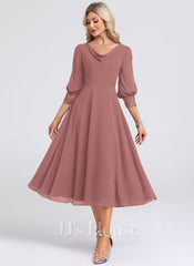 JJ's House Marilla Cowl Chiffon Midi Dress